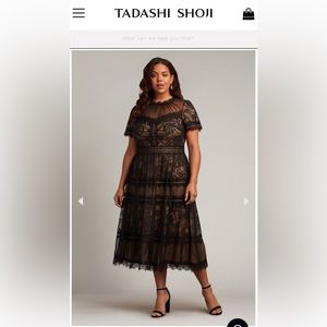 Tadashi Shoji Camila Tea Length Dress 18Q